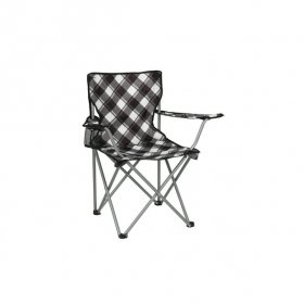 Ozark Trail Blanket and Two Chair Combo, Adult, Black White