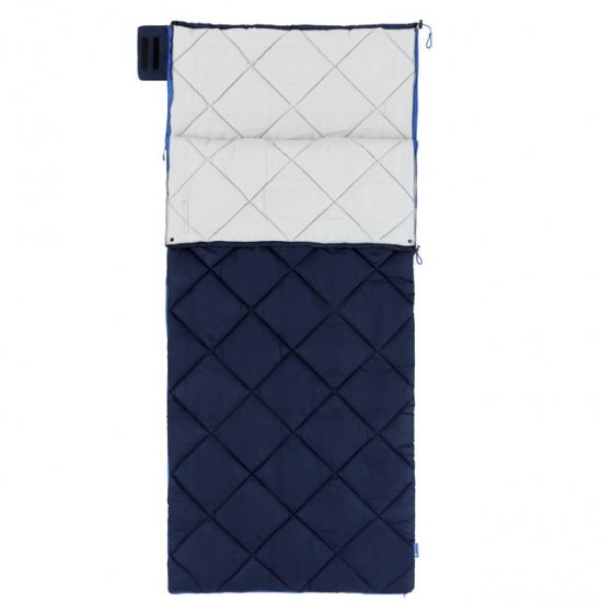 Ozark Trail XL Deluxe 40-Degree Warm Weather Rectangular Adult Sleeping Bag, Navy Blue, 80\"x36\", extra long