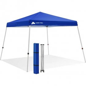 Ozark Trail 10' x 10' Instant Slant Leg Canopy Outdoor Shade Shelter, Blue