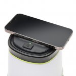 Ozark Trail 2000 Lumen Rechargeable LED Lantern with Qi Wireless Charging Pad, Green & Gray
