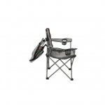Ozark Trail Camping Chair with Shade, Black and Gray, Adult, Oversized