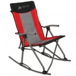 Ozark Trail Camping Rocking Chair, Red, 19lbs