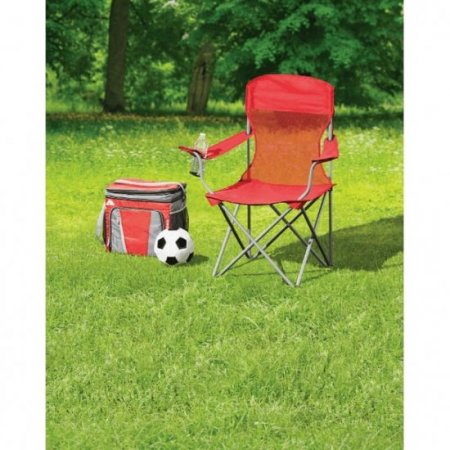 Ozark Trail Basic Mesh Chair, Red, Adult