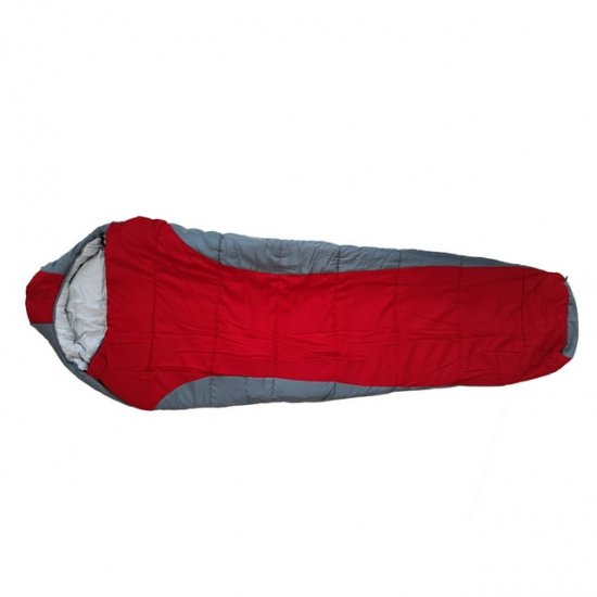 Ozark Trail 10-Degree Cold Weather Mummy Sleeping Bag with Soft Liner, Red, 85\"x33\"