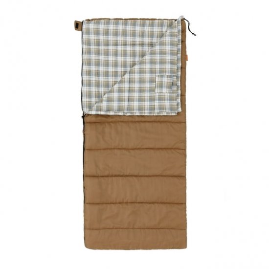 Ozark Trail 35F Flannel Lined Rectangle Adult Sleeping Bag - Brown (80\" x 36\")