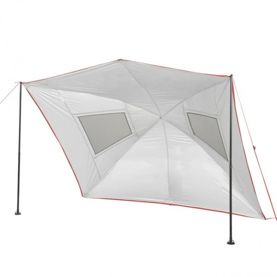 Ozark Trail 9 ft. x 7 ft. Gray Multi-Purpose Sunshade Beach Tent, with UV Protection