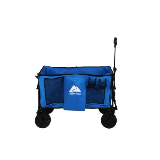 Ozark Trail All-Terrain Big Bucket Cart Wagon, Assm Height 27\", Blue