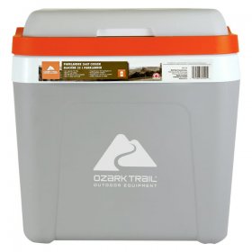 Ozark Trail Parklander 25L/ 26QT Hard Sided Portable Ice Chest Cooler, 32 can capacity, Grey