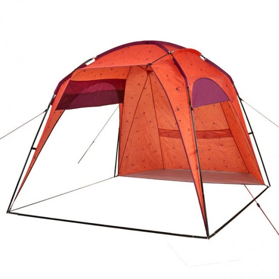 Ozark Trail Orange Sun Shelter Beach Tent, 11.25\' x 8.25\' with Gear Storage and UV Protection